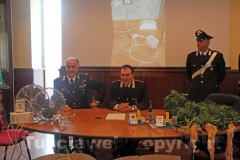 La conferenza stampa dei carabinieri