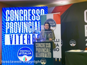 Viterbo - Congresso provinciale di Fratelli d'Italia - La sindaca Chiara Frontini