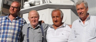 Andrea e Contaldo Cesarini, Vincenzo Fiorillo e il sindaco Michelini</p>