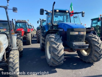 Viterbo - Crisi e caro gasolio, il corteo di protesta degli agricoltori