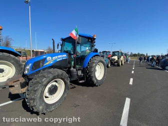 Viterbo - Crisi e caro gasolio, il corteo di protesta degli agricoltori