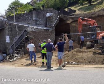 Montefiascone - Crollo in via Oreste Borghesi