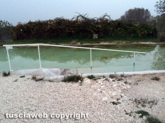 Viterbo - Crolla il livello dell\'acqua al Bullicame