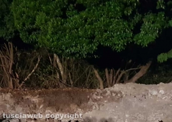 Bagnaia - Il crollo del muro di cinta di Villa Lante