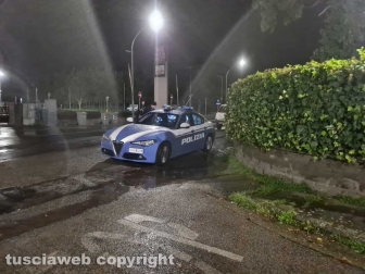 Viterbo - Crolla impalcatura del cantiere - La polizia