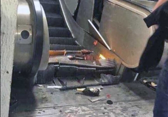 Roma - Frana la scala mobile della metro