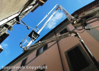 Viterbo - Chiuso tratto di via San Lorenzo