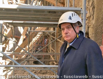 Viterbo - Crollo in via Cardinal La Fontaine - Il sindaco Giovanni Arena