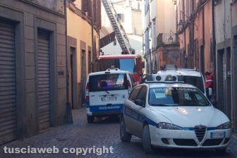 Viterbo - Crollo in via Cardinal La Fontaine