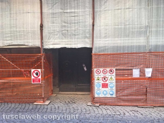 Viterbo - Crollo in via Cardinal La Fontaine