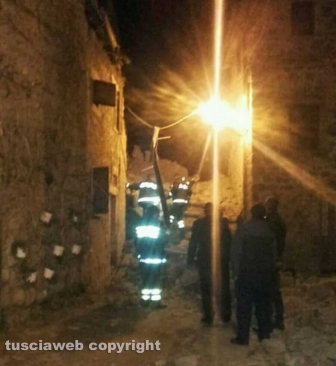 Chia - Crollo nel centro storico
