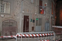 Crollo nel centro storico a Bagnaia