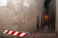 Crollo nel centro storico a Bagnaia
