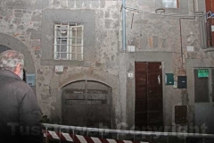 Crollo nel centro storico a Bagnaia