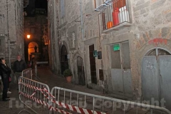 Crollo nel centro storico a Bagnaia