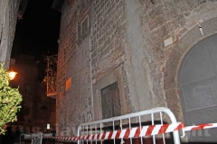 Crollo nel centro storico a Bagnaia