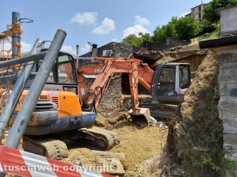 Montefiascone - Crollo in via Oreste Borghesi