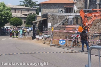 Montefiascone - Crollo in via Oreste Borghesi