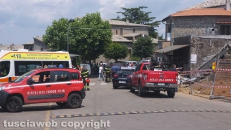 Montefiascone - Crollo in via Oreste Borghesi