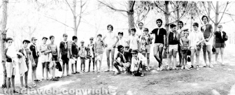 David Sassoli assieme agli scout di Cura di Vetralla negli anni '70