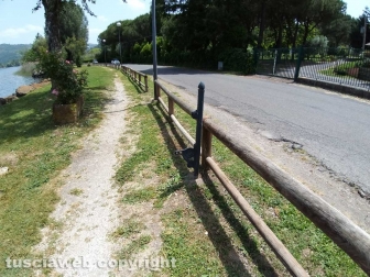 I cestini rotti sul lungolago di Montefiascone