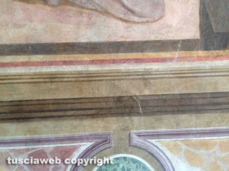 Viterbo - Deturpato un affresco alla Sala Regia