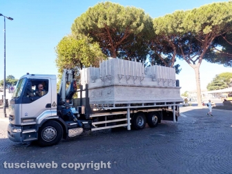 Macchina di Santa Rosa - Dies Natalis verso San Sisto - La carovana è arrivata in città