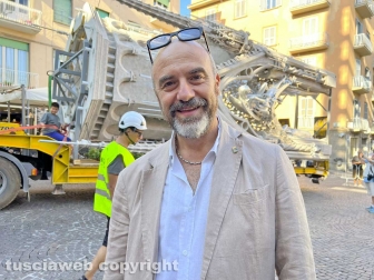 Macchina di Santa Rosa - Dies Natalis trasportata a San Sisto - L'assessore Secano Floris