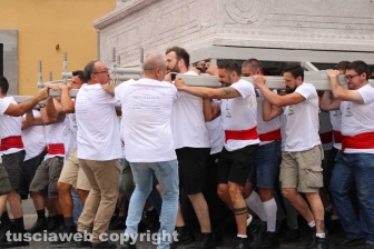 Viterbo - Macchina di Santa Rosa - Dies Natalis la prova per le vie della città