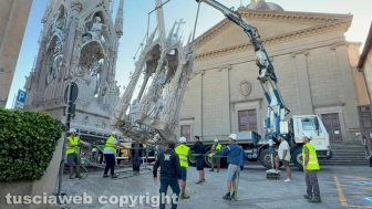 Macchina di Santa Rosa - Dies Natalis saluta la città, lo smontaggio