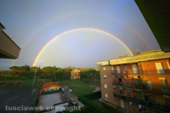 Doppio arcobaleno su Viterbo - Foto di Agostino Cuzzoli dal Barco