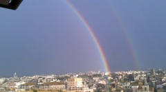 Doppio arcobaleno su Viterbo - Foto di Giuliano Goletti