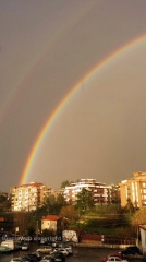 Doppio arcobaleno su Viterbo - Foto di Stefano