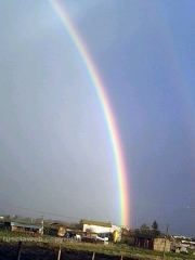 Doppio arcobaleno su Viterbo - Foto di Stefano