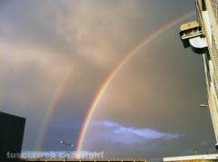 Doppio arcobaleno su Viterbo - Foto di Mirko Chiani