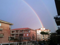 Doppio arcobaleno su Viterbo - Foto di Raffaele Russo