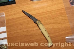 Il coltello sequestrato