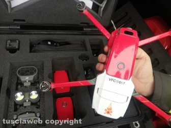 Viterbo - Il drone dei vigili del fuoco