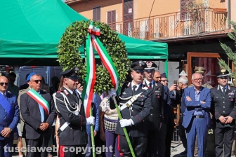 Nella foto: Viterbo – La commemorazione dei carabinieri Pietro Cuzzoli e Ippolito Cortellessa