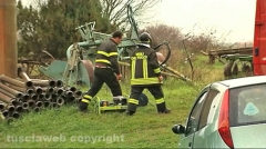Monte Romano - Elicottero precipitato - I soccorsi