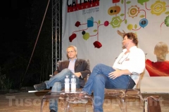 Enrico Mentana con Filippo Rossi a Caffeina