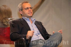 Enrico Mentana con Filippo Rossi a Caffeina