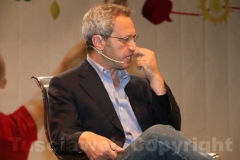 Enrico Mentana con Filippo Rossi a Caffeina