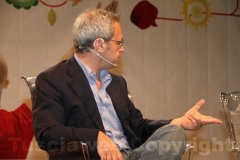 Enrico Mentana con Filippo Rossi a Caffeina