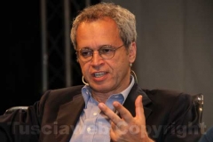 Enrico Mentana con Filippo Rossi a Caffeina