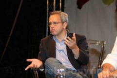 Enrico Mentana con Filippo Rossi a Caffeina