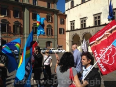 Esattorie, la protesta dei lavoratori a piazza del Comune