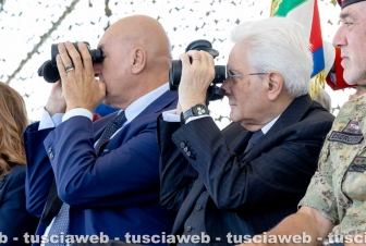 Il presidente Sergio Mattarella al poligono di Monte Romano - Guido Crosetto