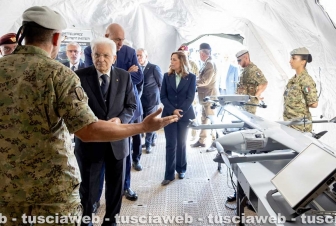Il presidente Sergio Mattarella al poligono di Monte Romano