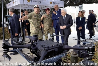 Il presidente Sergio Mattarella al poligono di Monte Romano